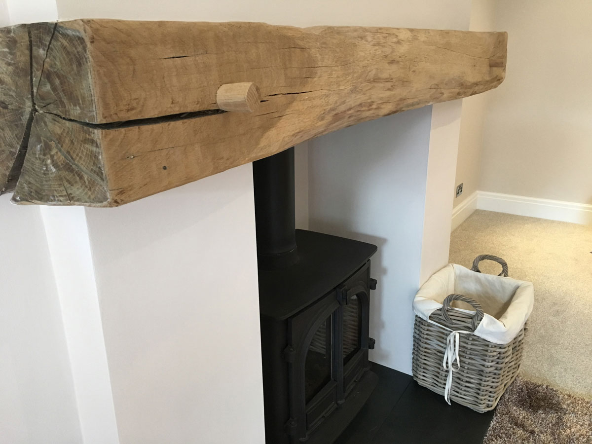 Reclaimed Oak Mantelpiece